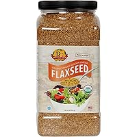Premium Gold Whole Flax Seed, High Fiber Food, Omega 3, Organic, 96 Ounce