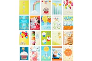 Hallmark Birthday Cards Assortment, 20 Cards with Envelopes (Refill Pack for Hallmark Card Organizer Box)