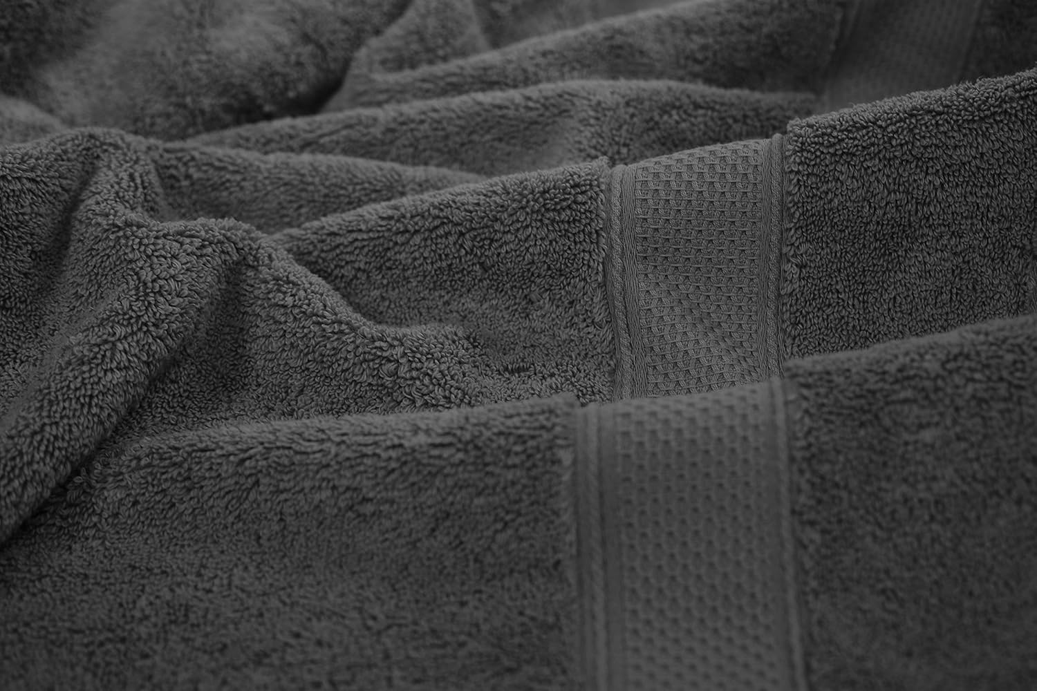 Maura 8 Piece Bath Towel Set.2 Extra Large 30"x56" Premium Turkish Bath Towels, 2 Hand Towels, 4 Washclothes. Thick, Soft, Plush and Highly Absorbent Luxury Hotel & Spa Quality Towels - Space Gray: Home & Kitchen