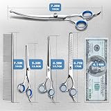 Gimars 6 in 1 Dog Grooming Scissors 4CR Stainless Steel Safety Tip Set view 3