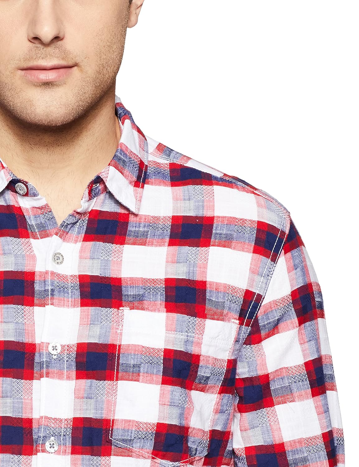 lee men's checkered slim fit casual shirt