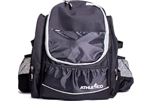 Athletico Power Shot Disc Golf Backpack | 20+ Disc Capacity | Pro or Beginner Disc Golf Bag | Unisex Design