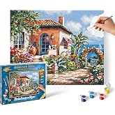 Schipper 609240795 Painting by Numbers - Holiday House by The Sea, 24x30 cm