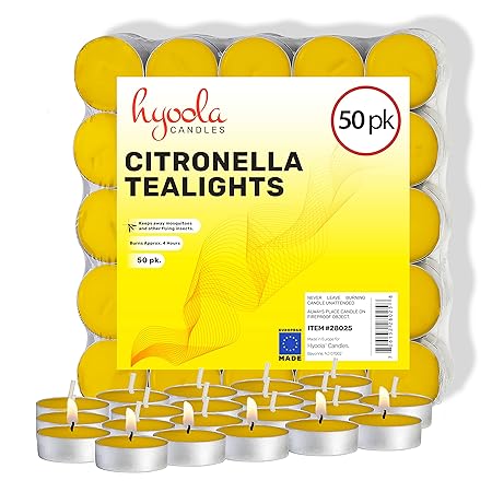 Tealight Citronella Candles 50 Pack Indoor And Outdoor