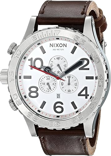 Nixon Men S A1241113 51 30 Chrono Stainless Steel Watch With Leather Band Nixon Amazon Ca Watches