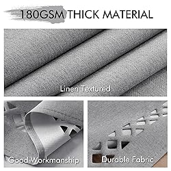 MIULEE Light Grey Thick Polyester Linen Rectangle