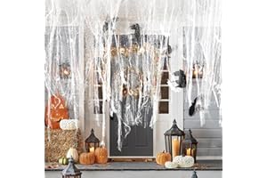 Yobbai Halloween Creepy Cloth Multiple Colors and Sizes - Halloween Decorations Clearance - Creepy Spooky Halloween Decorations Outdoor Indoor (Black, 200x80inch)