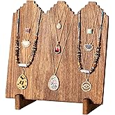 Lolalet Wooden Necklace Display Stands for Selling, Freestanding Multiple Necklaces Stands and Displays for Vendors, Jewelry Displays Holders for Craft Show -1 Pack, Oak
