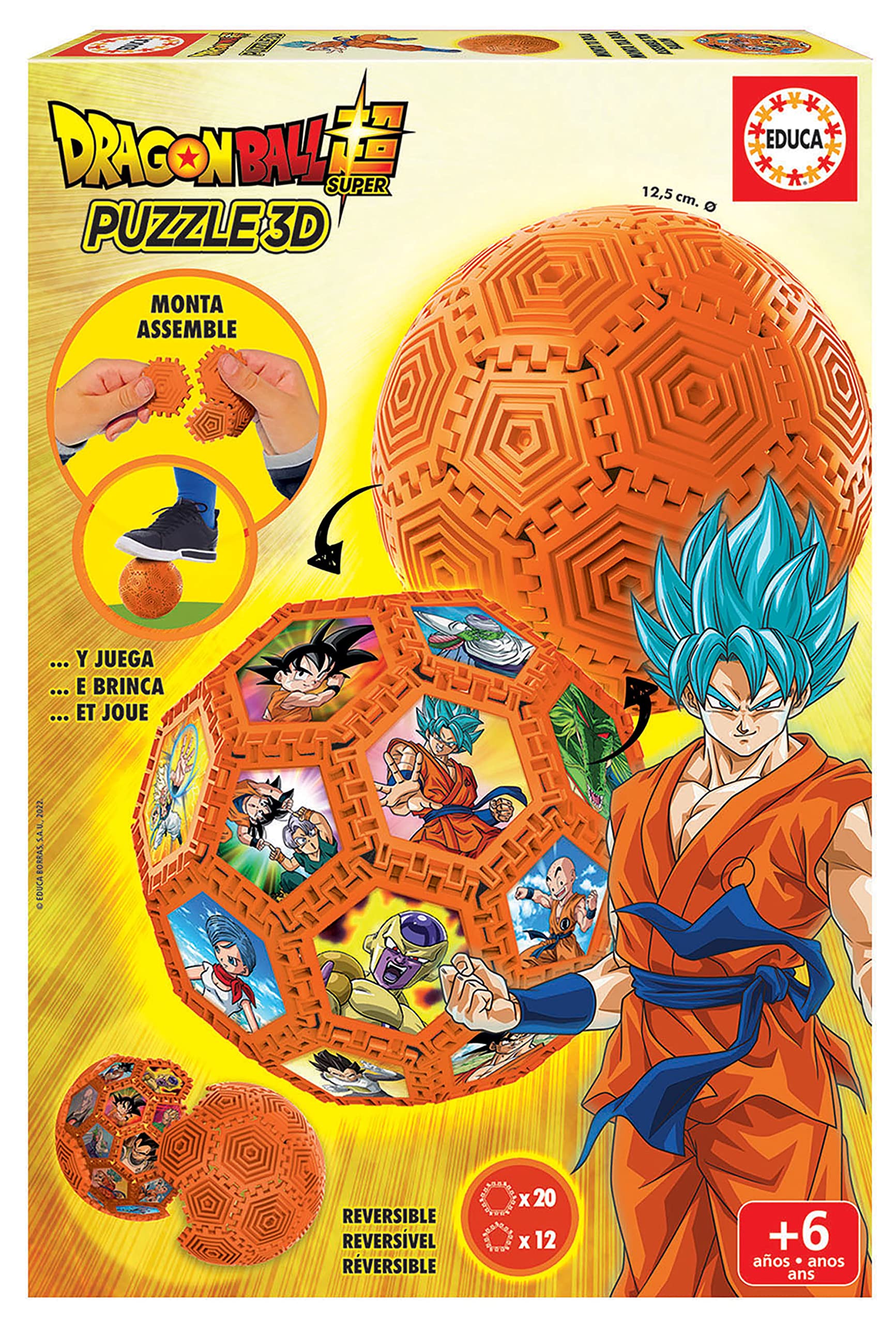 Educa 19371 Dragon Ball Puzzle 3D, Assorted