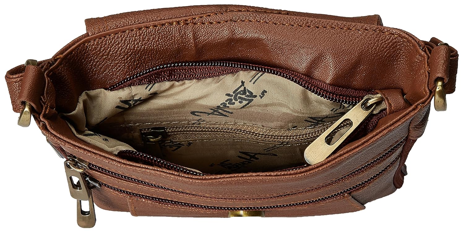 alessia74 women's sling bag (tan) (pbg249i - 13081)