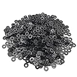 NACX 1000Pcs Black Nylon Plastic Round Flat Washer