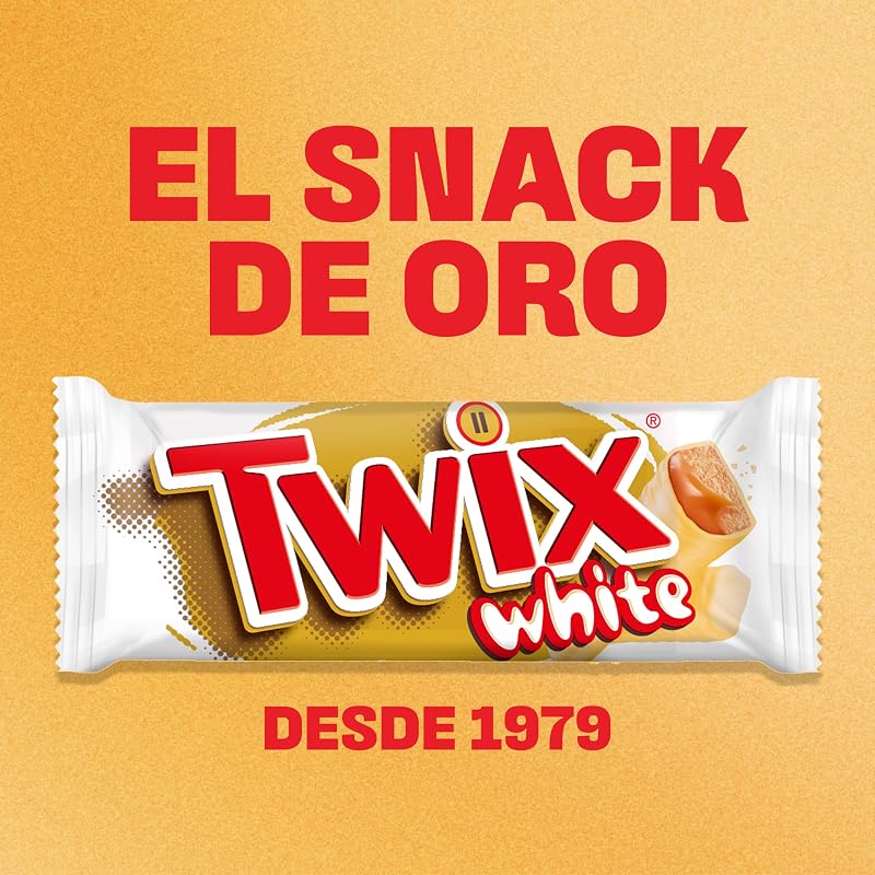 White, Barritas de Chocolate Blanco con Galleta y Caramelo, 30 x 46 g