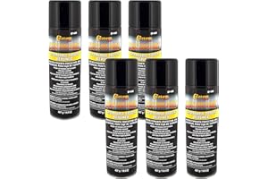 CUSTOM SHOP Custom Coat Sprayable Truck Bedliner 14.4 Ounce Spray Can - Black - A Great Aerosol Truck Bed Liner for Touch-Up or Complete Truck Beds (Pack of 6)