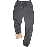 Faleave Men's Warm Sherpa Lined Sweatpants Fleece Pants Thicken Active Jogger Sports