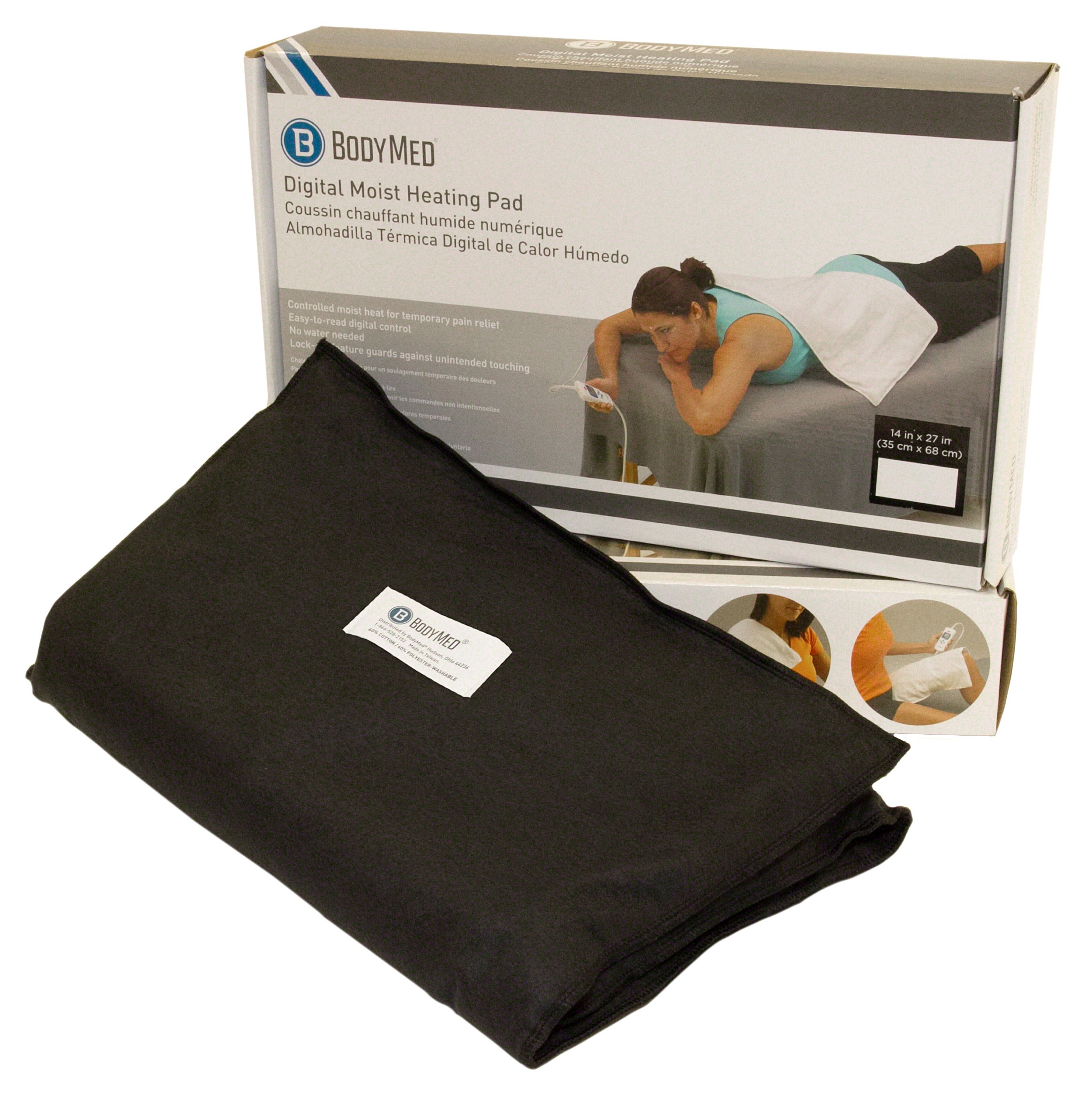 BodyMed White Digital Electric Moist Heating Pad Delivers
