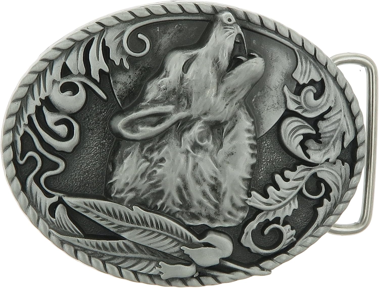 Howling Wolf Belt Buckle Clothing