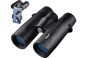 GSKYER Binoculars for Adults High Powered: 12x42 HD Zoom Binocular for Bird Watching Hunting - Powerful Lightweight Waterproof Binoculars with Phone Adapter for Travel Cruise Ship Stargazing Hiking