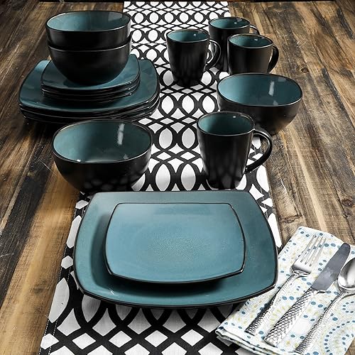 Reactive Glaze Gibson Home Soho Lounge Plates Set Of Gibson Elite