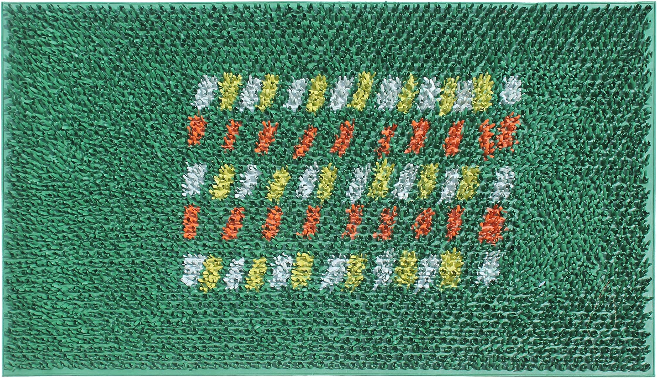 A1 Home Collections A1HCRG06 Doormat Multi Functional Rubber Grass Mat, Non-Slip, Durable 18"X30", Green