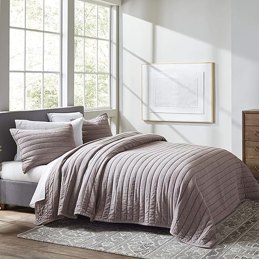 Amazon Com Ed Ellen Degeneres Marmont Quilt Queen Purple Home