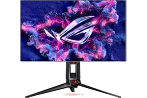 ASUS ROG Swift OLED 27” 1440P Gaming Monitor (PG27AQDP) - WOLED, QHD, 480Hz, 0.03ms, G-SYNC Compatible, Custom Heatsink, AI Assistant, DisplayHDR400 True Black, 99% DCI-P3, True 10-bit, DisplayWidget