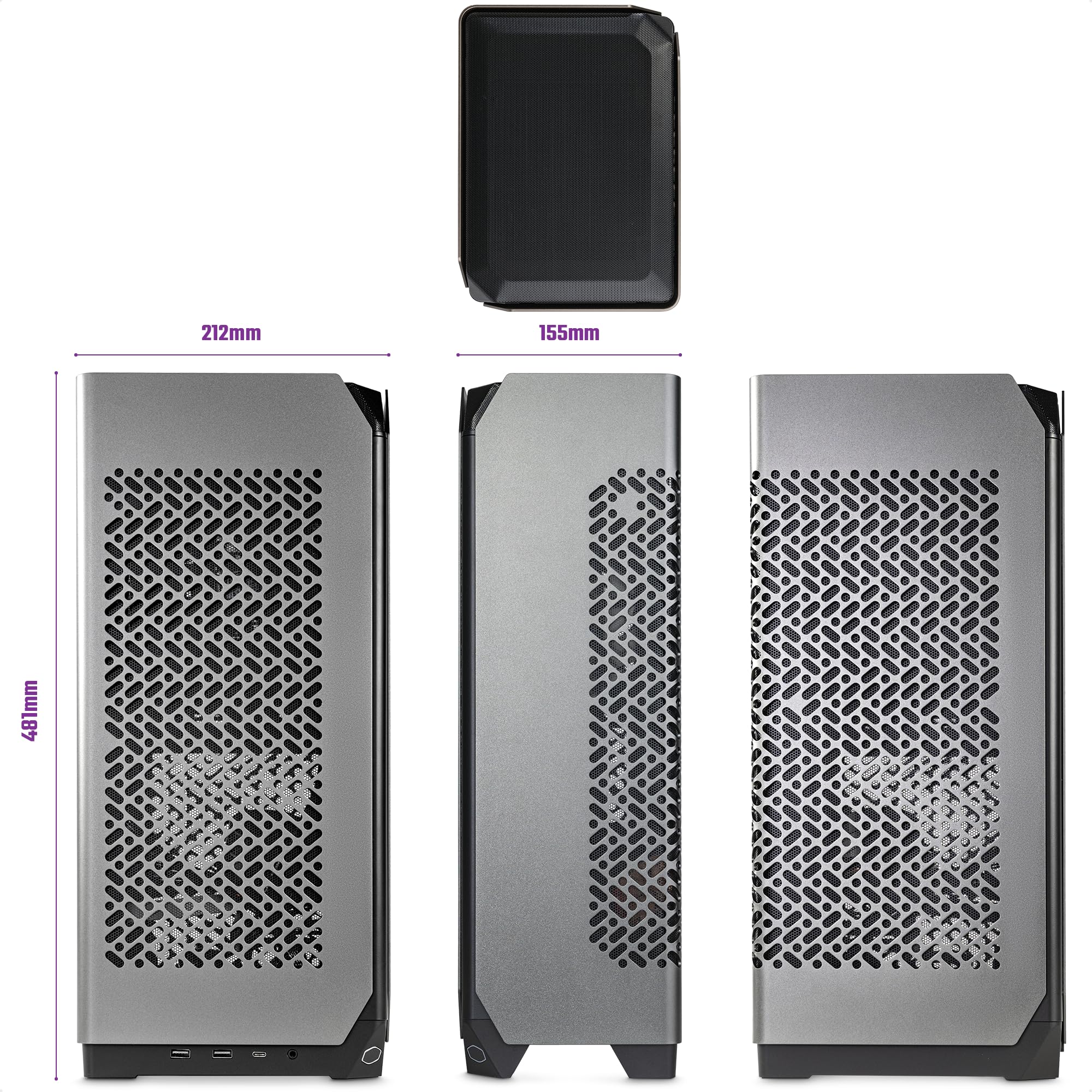 Cooler Master NCORE 100 MAX Mini-ITX SFF Tower-Gehäuse – Maßgeschneiderter AIO-Kühler, 850 W SFX Gold ATX 3.0 Netzteil, einfache Installation, PCIe 4.0 Riser und vertikalen GPU-Unterstützung 2