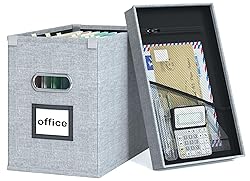 Huolewa File Organizer Box with Mesh