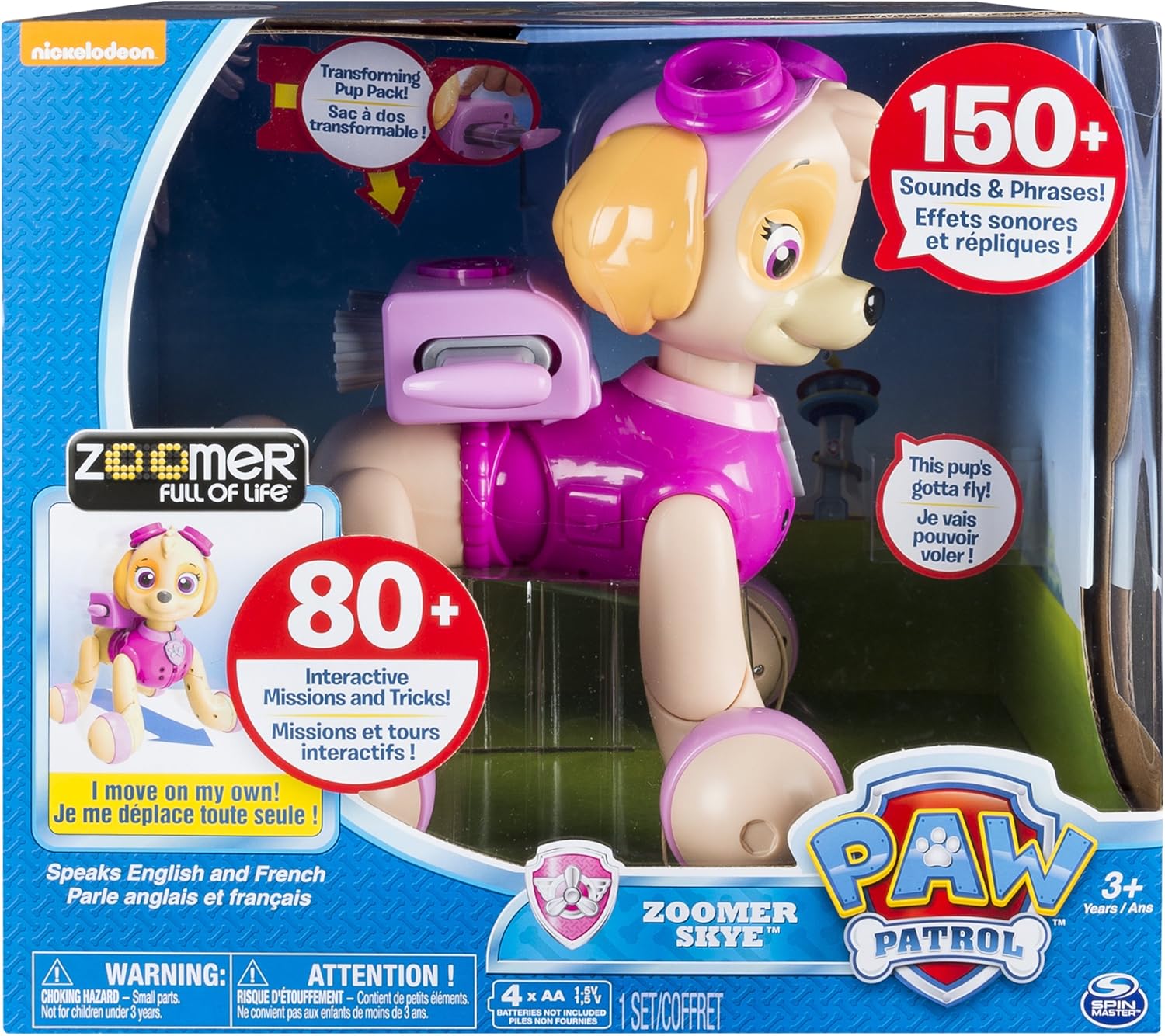 paw patrol zoomer skye interactive pup