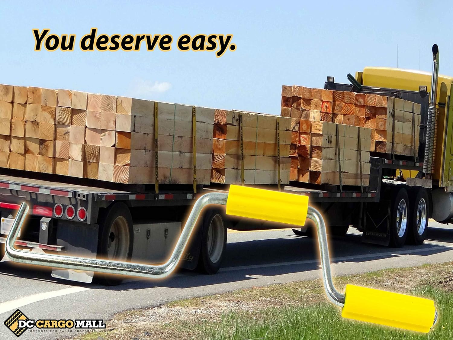 DC Cargo Mall Easy Speedy Hand Roller for Winding Up Winch Straps | 18" Roll Up Bar for Flatbed Trailer Winches: Automotive