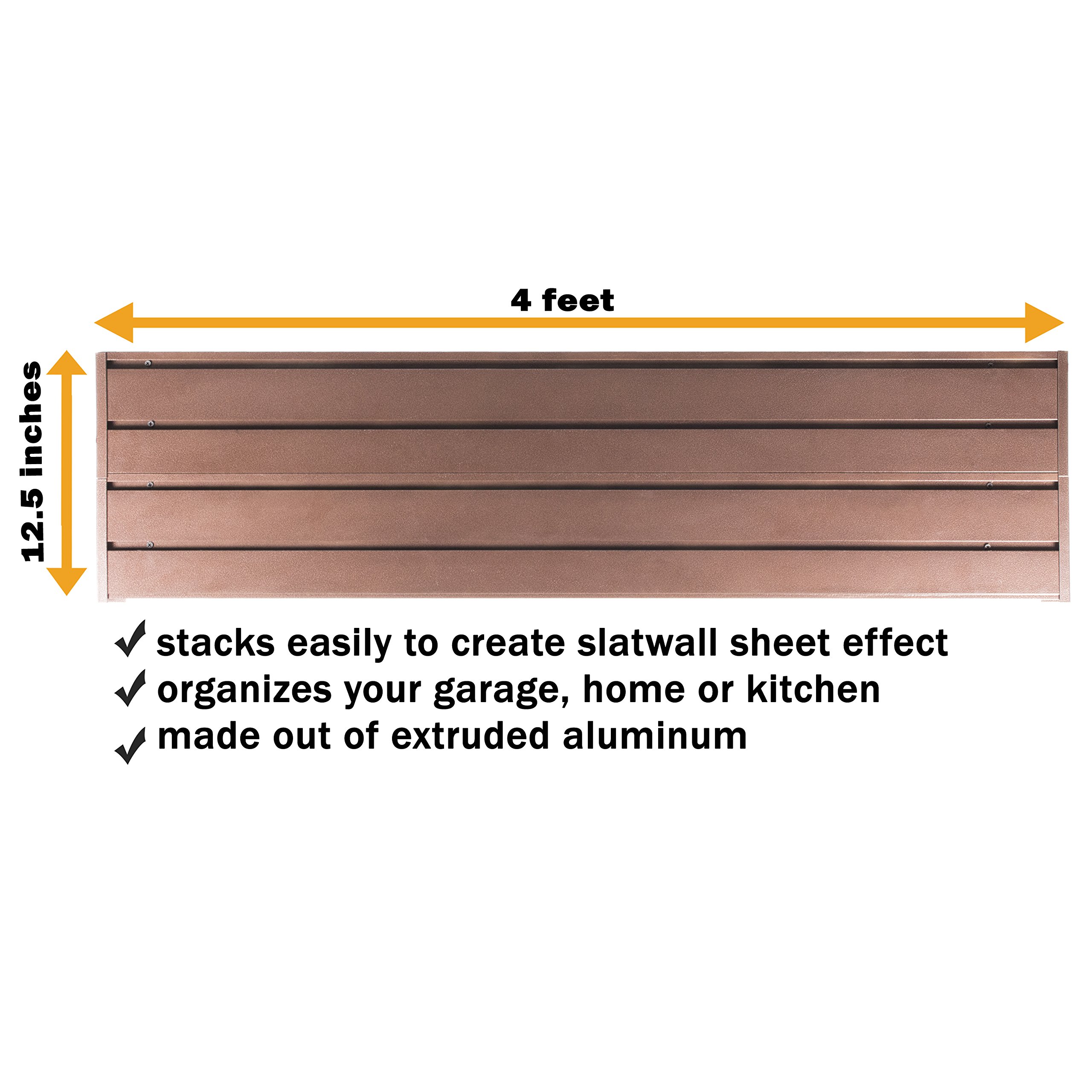 US2U Displays Garage Storage System 4x Slat Wall Tool Organizer 4