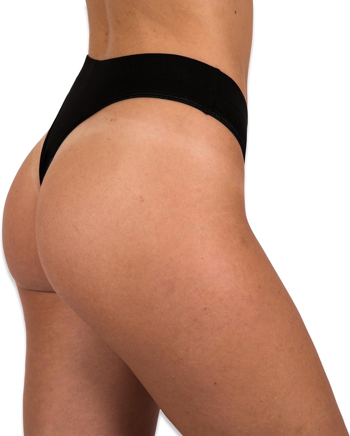Sexy Basics Women's 6-Pack Active Sport Thong Panties Underwear: Clothing