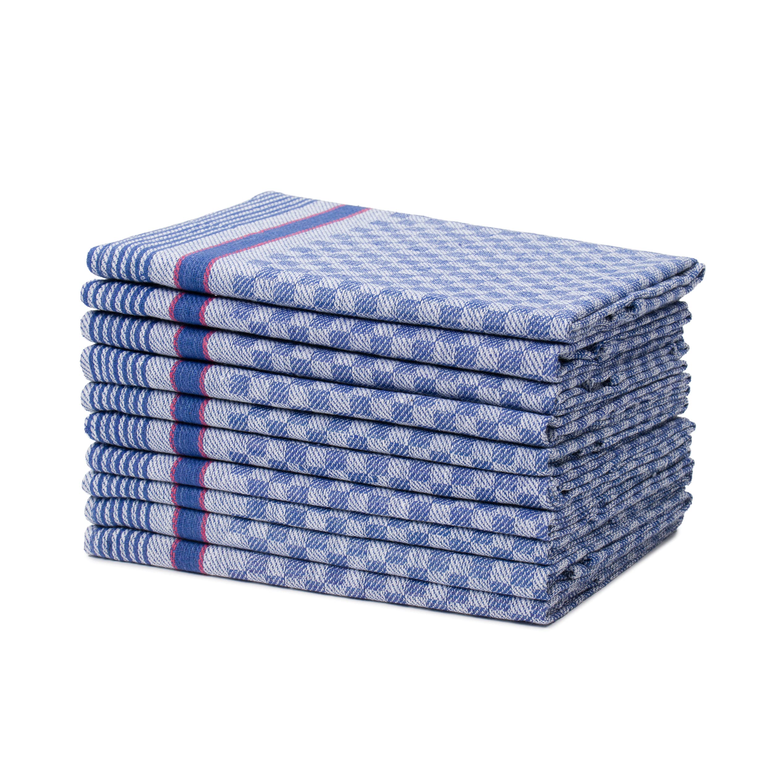 Amago - 100 Percent Cotton All-Purpose Cloths (Pack of 10), 50 x 100 cm - Blue