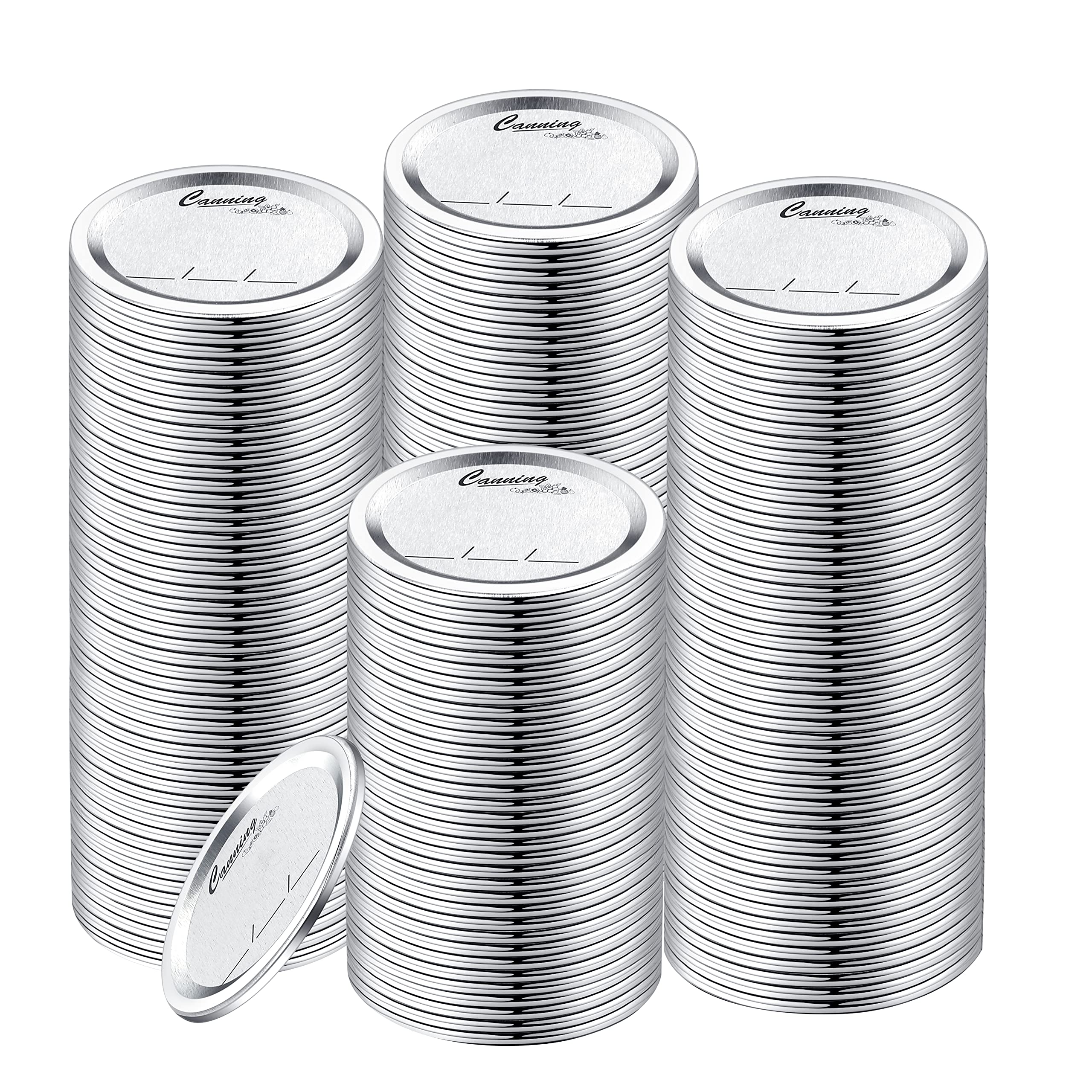 Photo 1 of 200-Count [Wide Mouth] Canning Lids for Ball, Kerr Jars - Split-Type Metal Mason Jar Lids for Canning - Food Grade Material, 100% Fit & Airtight for Regular Mouth Jars (86mm Wide Mouth?200 Lids?)