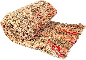 Home Soft Things Multi-Color Chenille Couch Throw Blanket, 50" x 60", Burnt Orange