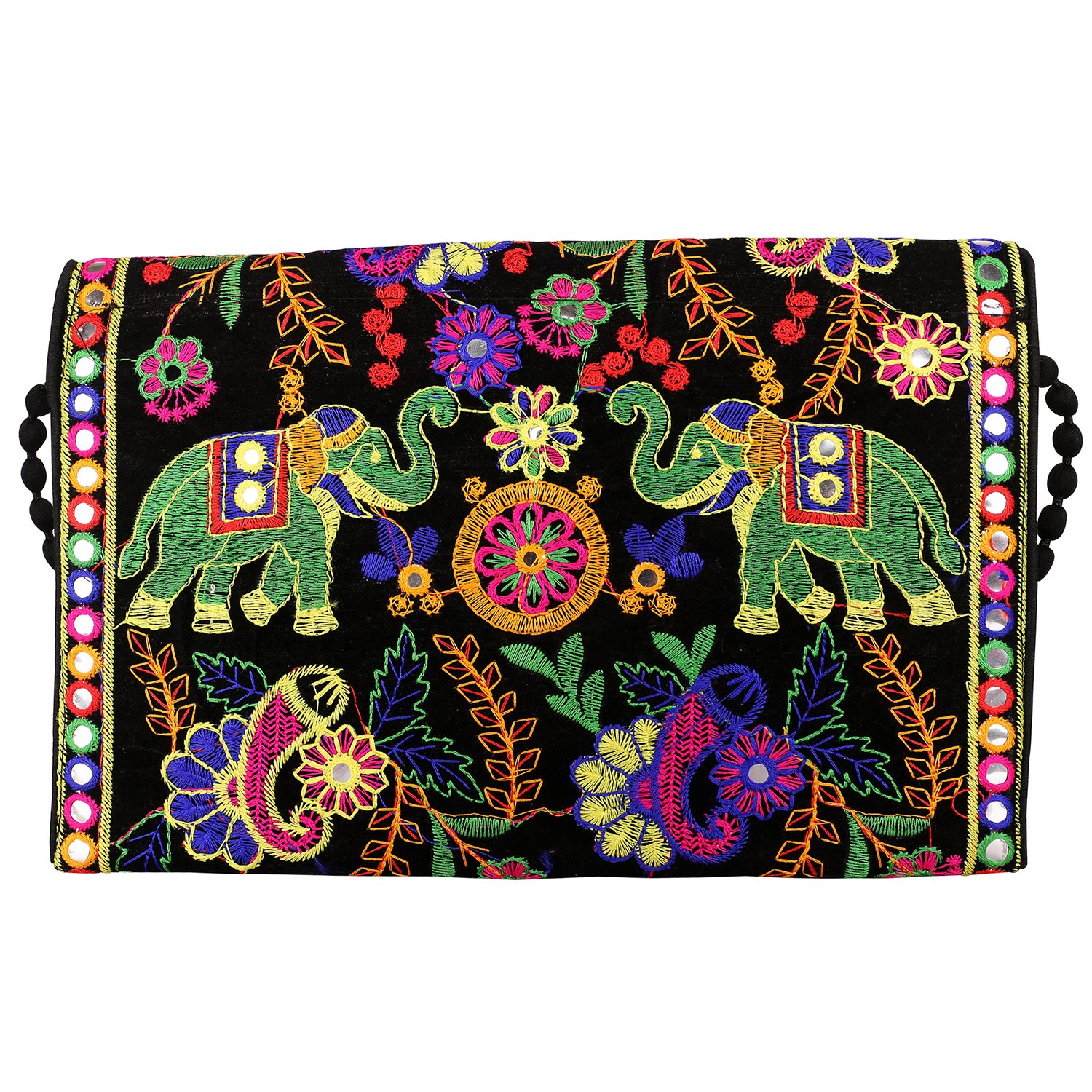 craft trade handmade designer embroidered rajasthani clutch bag for women's