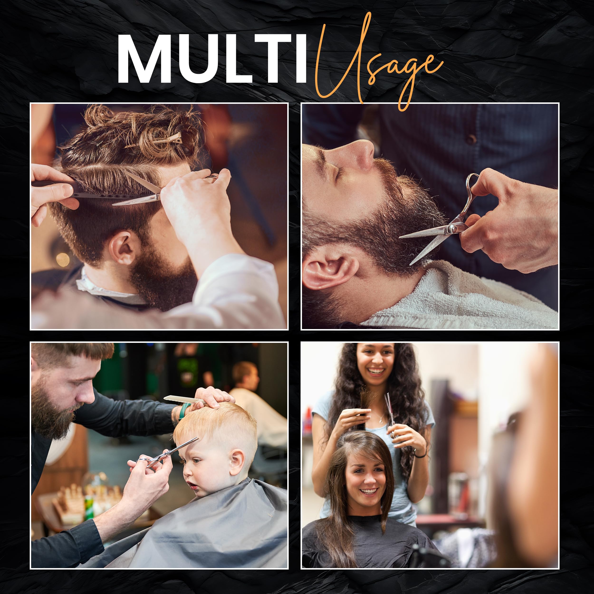 Utopia Care Hair Cutting and Professional Hairdressing Scissors 6.5 Inch, Premium Stainless Steel Shears with Smooth Razor and Sharp Edge Blades for Salons, Men, Women and Kids, Silver