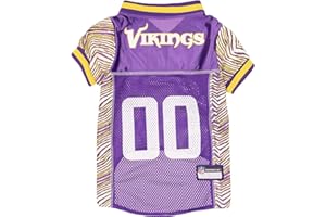 Zubaz NFL Team Pet Jersey for Dogs, Minnesota Vikings, XX-Large