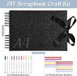 Uncle Paul Scrapbook Album Our Adventure Book 80 Pages A4 DIY Kit Black DS01bk view 2
