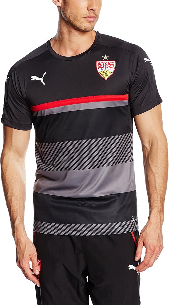Puma Herren T Shirt Vfb Stuttgart Training Jersey Black S Amazon De Bekleidung