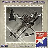 Daron Postage Stamp Boeing AH-64D Apache Longbow 1/100 Scale Diecast Display Model with Stand