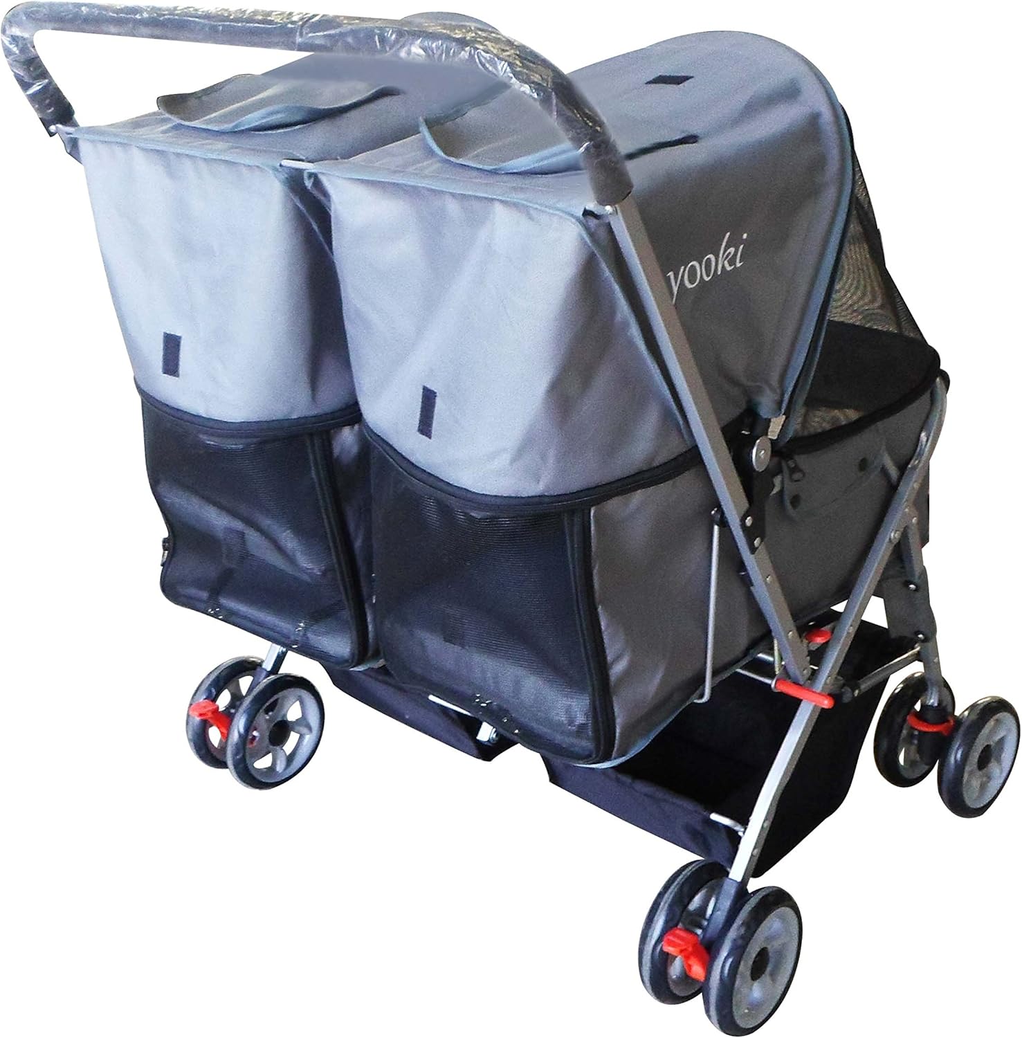 double pet stroller side by side