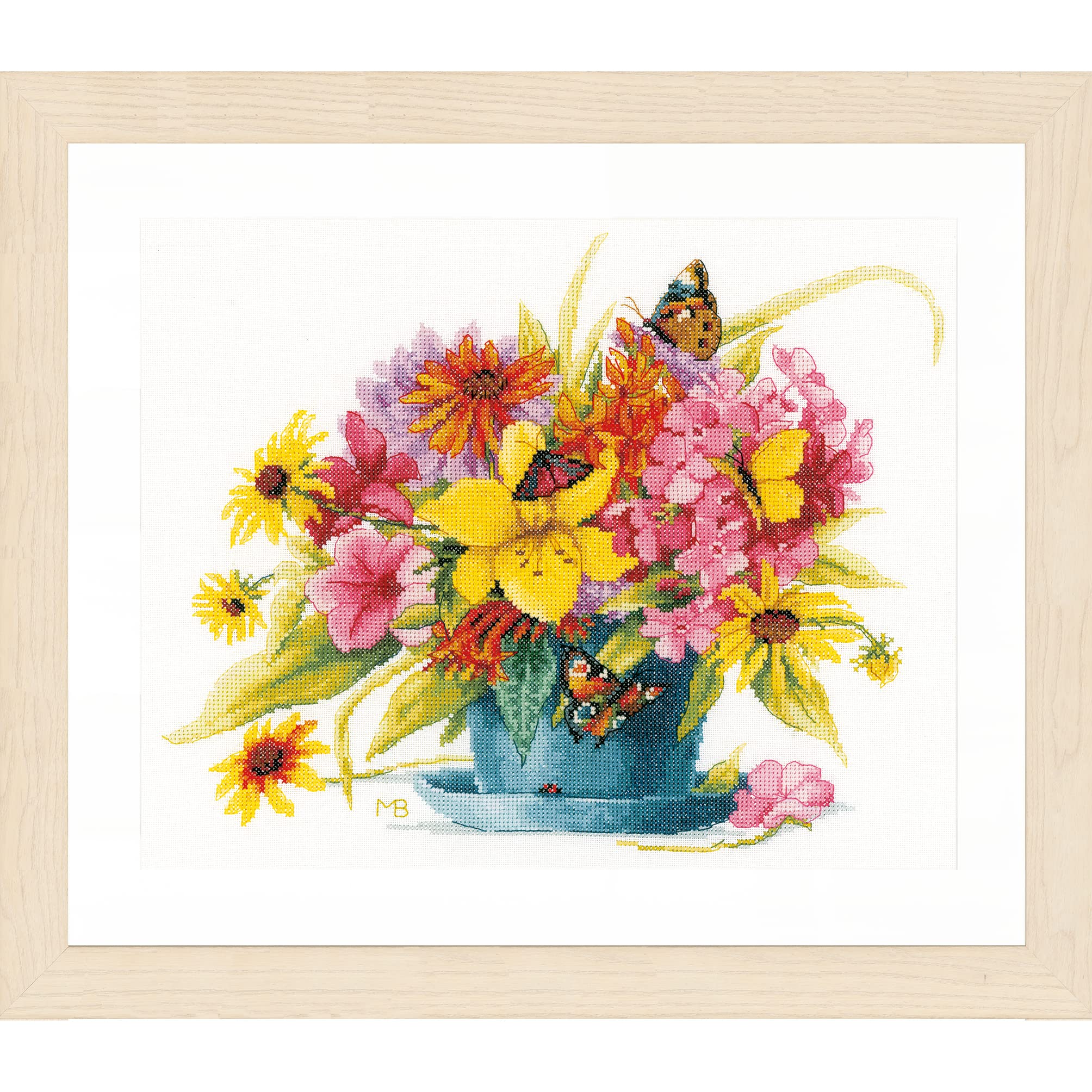 Lanarte Cross Stitch Set, Cotton, Multicoloured, Blumen in der Vase — image 1