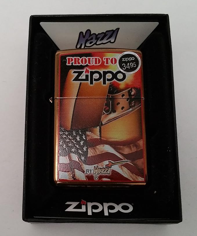 Zippo Lighter MazziZippo Flag, Harvest Bronze Sports