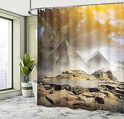 Ambesonne Egyptian Print Shower Curtain, Storm