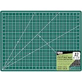 U.S. Art Supply 18"x24" Self-Healing Cutting Mat 5-Ply Green/Black | Double-Sided Green/Black Craft Mat, Non-Slip Cutting Mats for Crafts, Sewing, Quilting, Scrapbooking