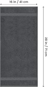 Utopia Towels Premium Hand Towels 6 Pack 41x71 cm 600 GSM Grey view 2