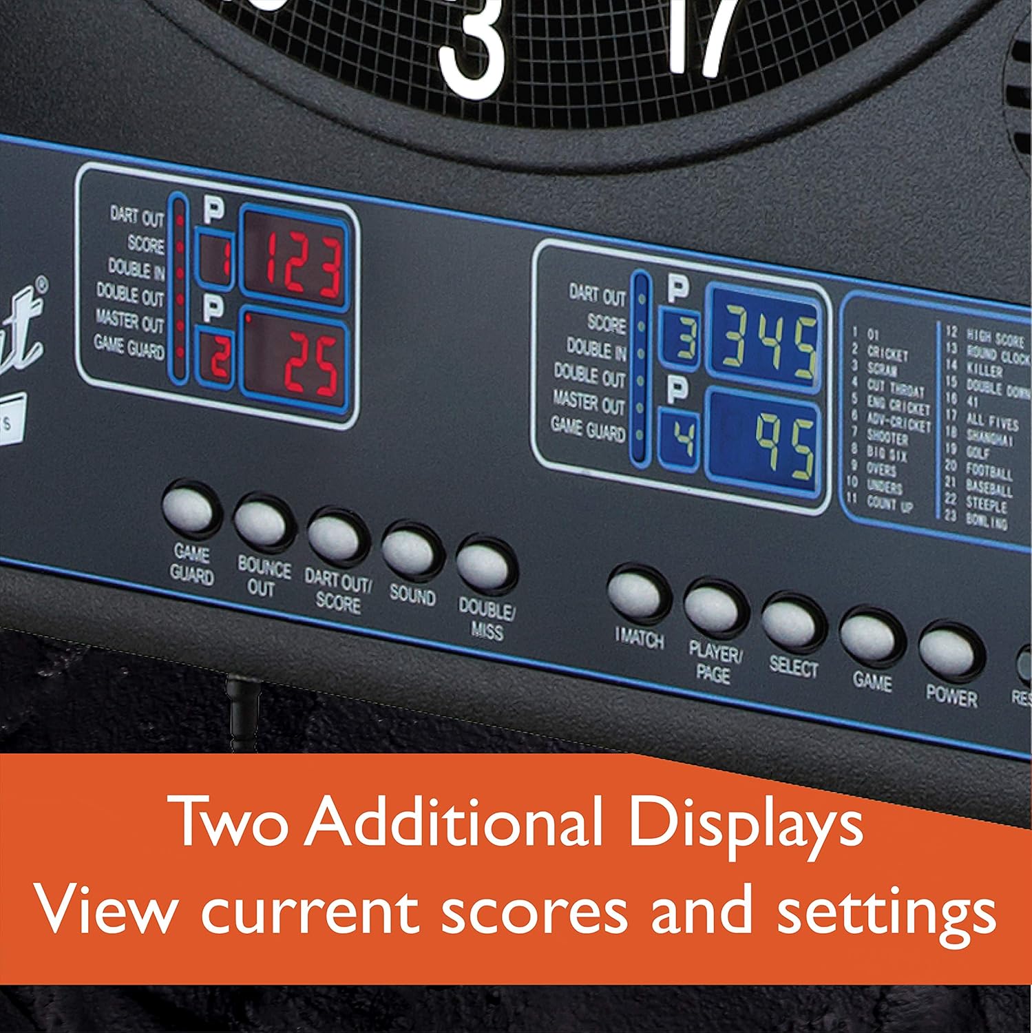 Fat Cat Mercury Electronic Dartboard, Built In Cabinet Doors With Integrated Scoreboard, Dart Storage For 6 Darts, Dual Display In Two Colors, Compact Target Face For Fast Play : Sports & Outdoors