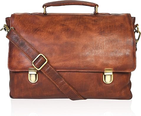 estalon leather messenger bag