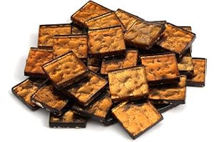 Milltown Merchants™ 3/4 Inch (20mm) Amber Crystal Mosaic Tile - Bulk Patterned Glass Mosaic Tiles - 1 Pound (16 oz) Bronze Tile Assortment for Backsplash, Murals, Stepping Stones, and Mosaics