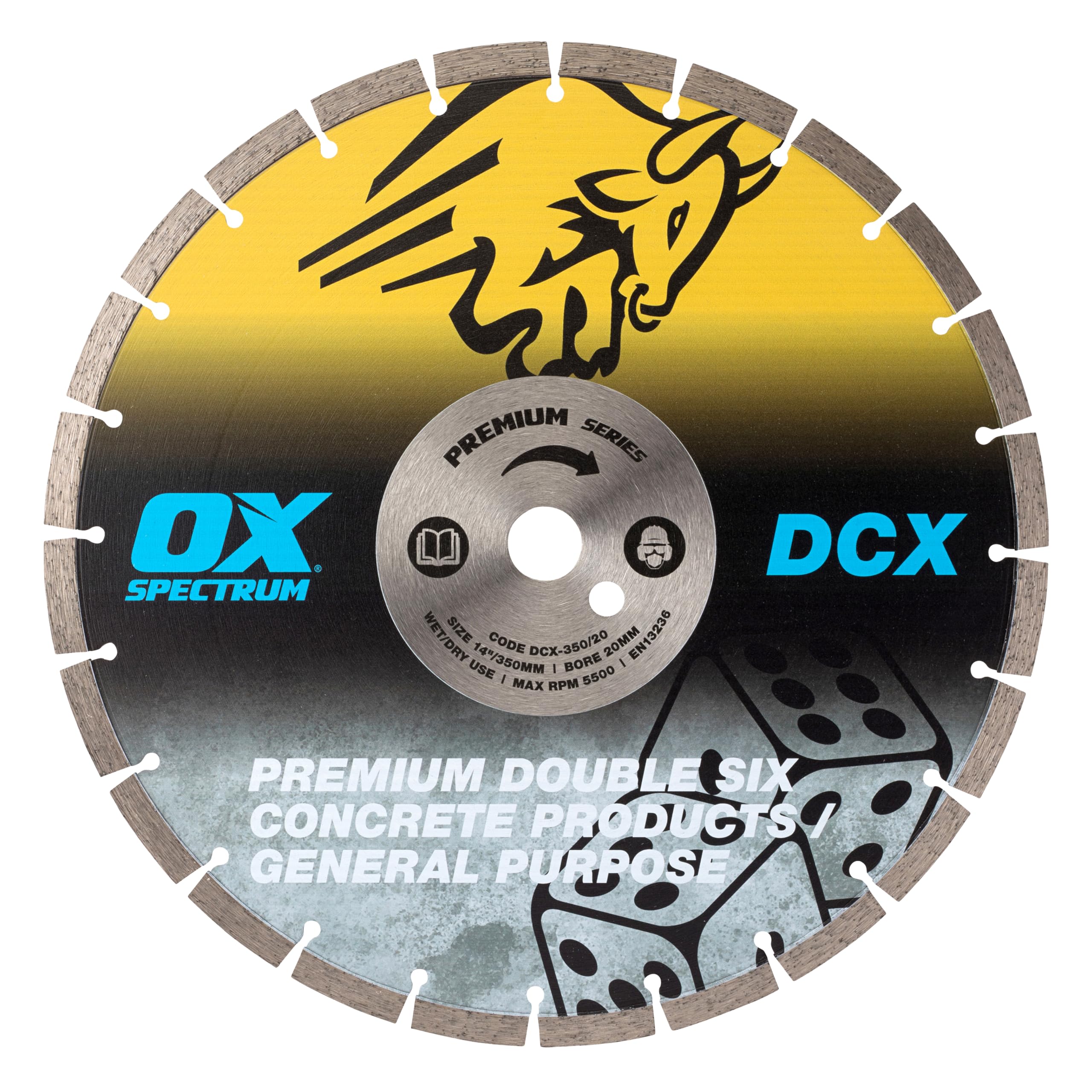 OX Spectrum Premium Double Six Diamond Blade - GP - 350/20mm